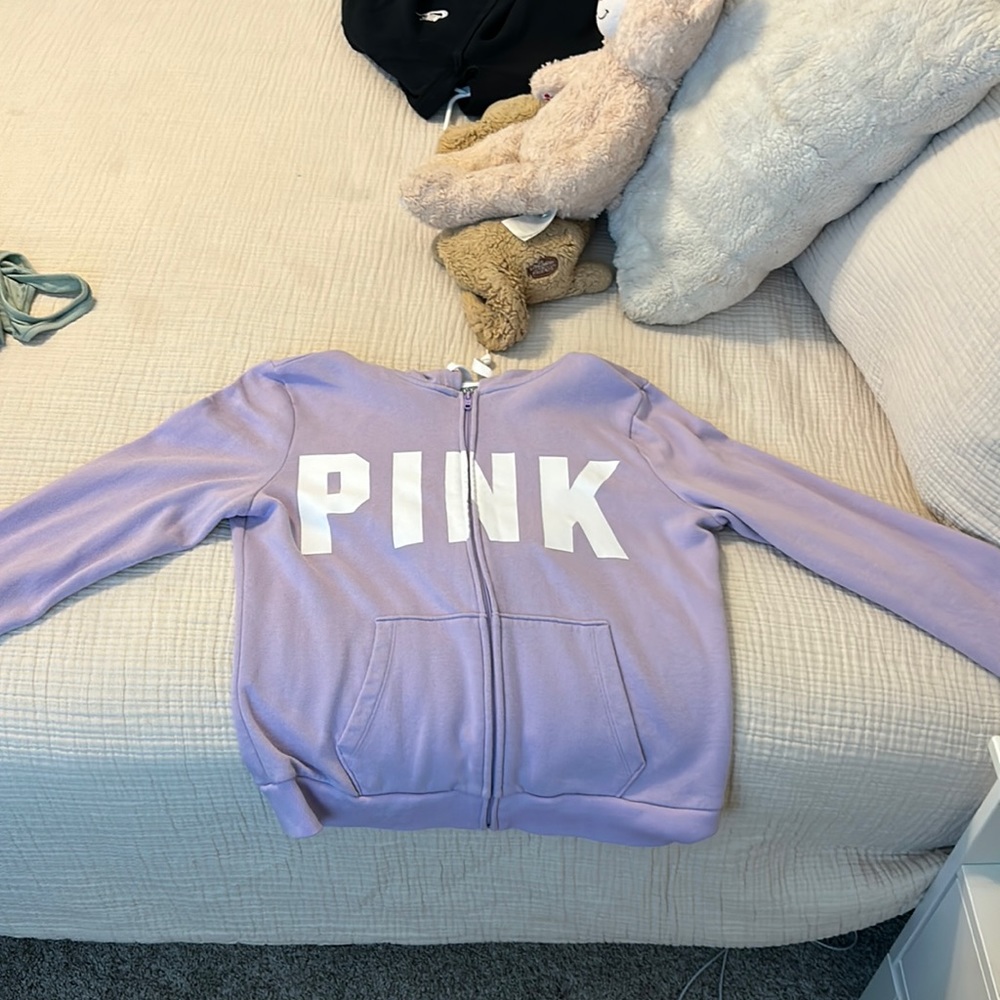 PINK zip up, purple, size M